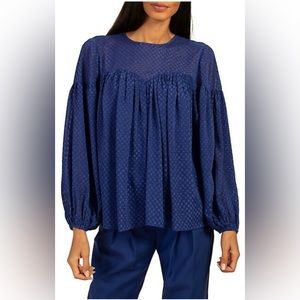 Trina Turk Size S Venus Long-Sleeve Top NWT $258